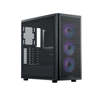 Gabinete Cooler Master Elite 502, Argb Fan 4 / Negro/ Media Torre/itx / Micro Atx / Atx / Ventana