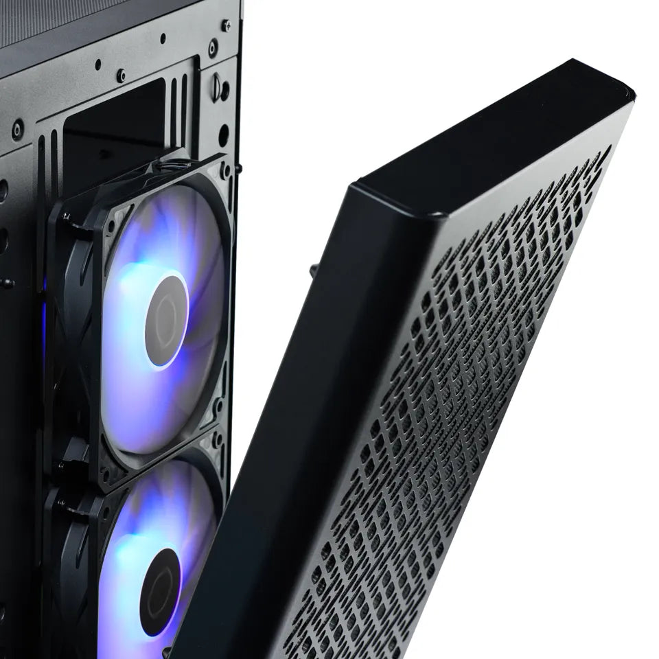 Gabinete Cooler Master Elite 502, Argb Fan 4 / Negro/ Media Torre/itx / Micro Atx / Atx / Ventana