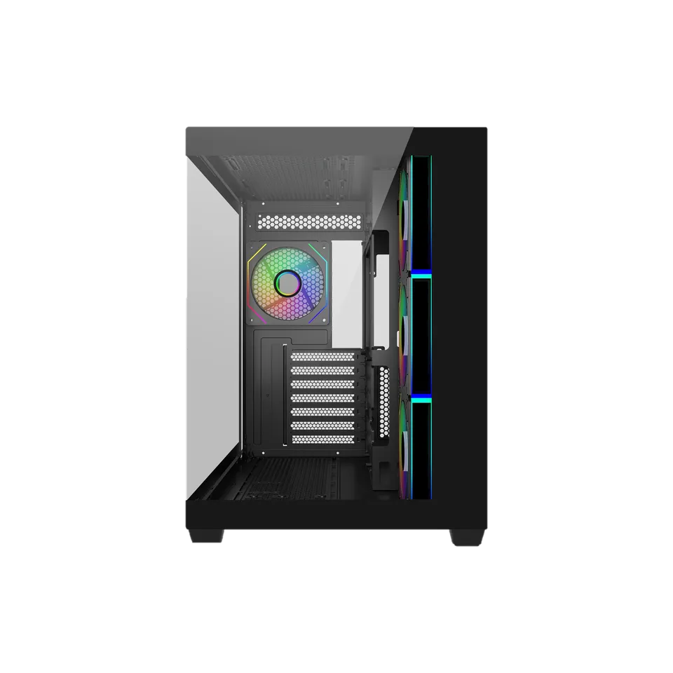 Gabinete Cooler Master Elite 681,/ Doble Camara / Argb Fan 4 / Negro / Itx / Micro-atx / Atx / Panel Panoramico