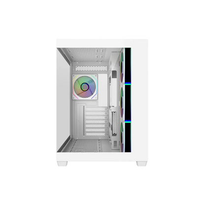 Gabinete Cooler Master Elite 681,/ Doble Camara / Argb Fan 4 / Blanco / Itx / Micro-atx / Atx / Panel Panoramico