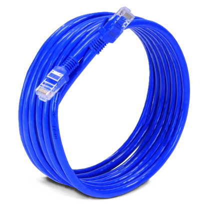 Cable De Red Utp Cat 6 Ec Line Ec-cabcat6 Azul Rj45 3 Mts 24awg