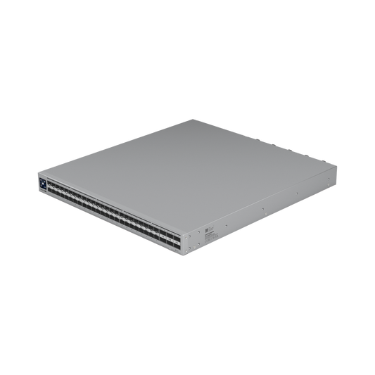 UniFi Switch Enterprise Campus Aggregation, Capa 3, 48 puertos Etherlighting SFP28 de 40G/100G, 6 puertos QSFP28 de 100G, 5 abanicos, ruteo dinámico BGP, doble fuente redundante, alta disponibilidad, enlace multichasis (MC-LAG)