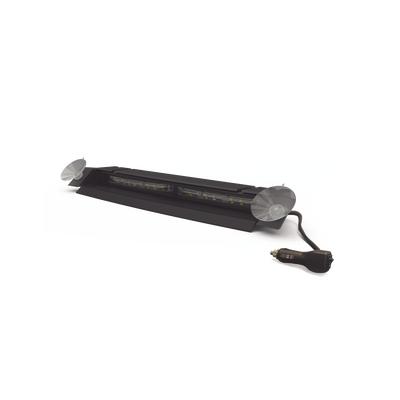 Luz de Visera, 12-24 Vcc con enchufe vehicular, doble cabezal, dual color, rojo/blanco/azul/claro