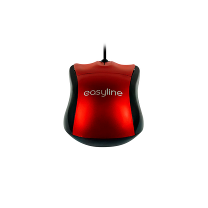 Mouse Alambrico Optico 1000 Dpi Conector Usb Win Xp/vista/7/8/10/11/mac Os X Easy Line By Perfect Choice - Rojo