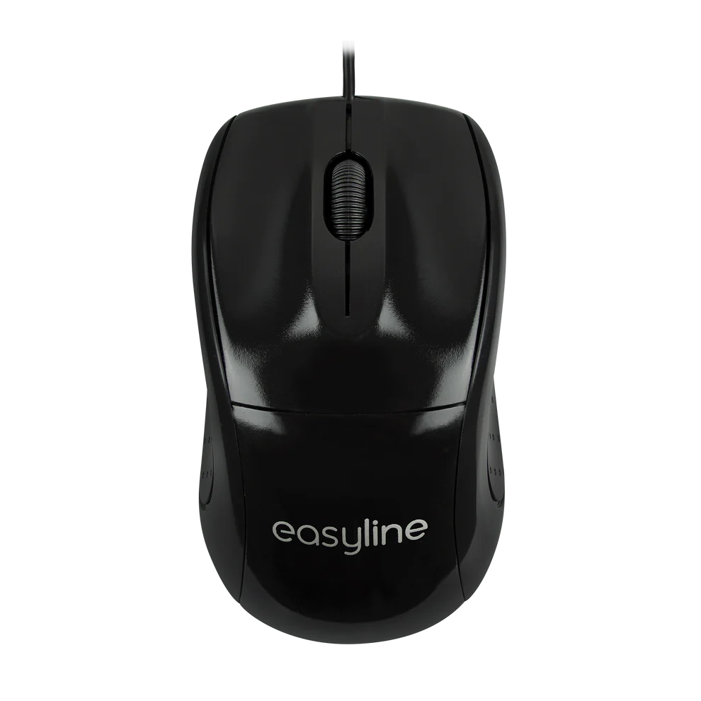 Mouse Alambrico Optico 1000 Dpi Conector Usb Win Xp/vista/7/8/10/11/mac Os X Easy Line By Perfect Choice - Negro