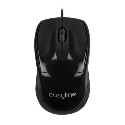 Mouse Alambrico Optico 1000 Dpi Conector Usb Win Xp/vista/7/8/10/11/mac Os X Easy Line By Perfect Choice - Negro