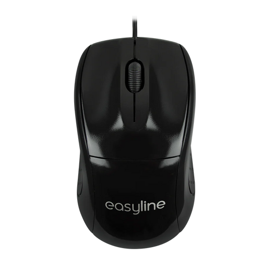 Mouse Alambrico Optico 1000 Dpi Conector Usb Win Xp/vista/7/8/10/11/mac Os X Easy Line By Perfect Choice - Negro