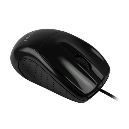 Mouse Alambrico Optico 1000 Dpi Conector Usb Win Xp/vista/7/8/10/11/mac Os X Easy Line By Perfect Choice - Negro
