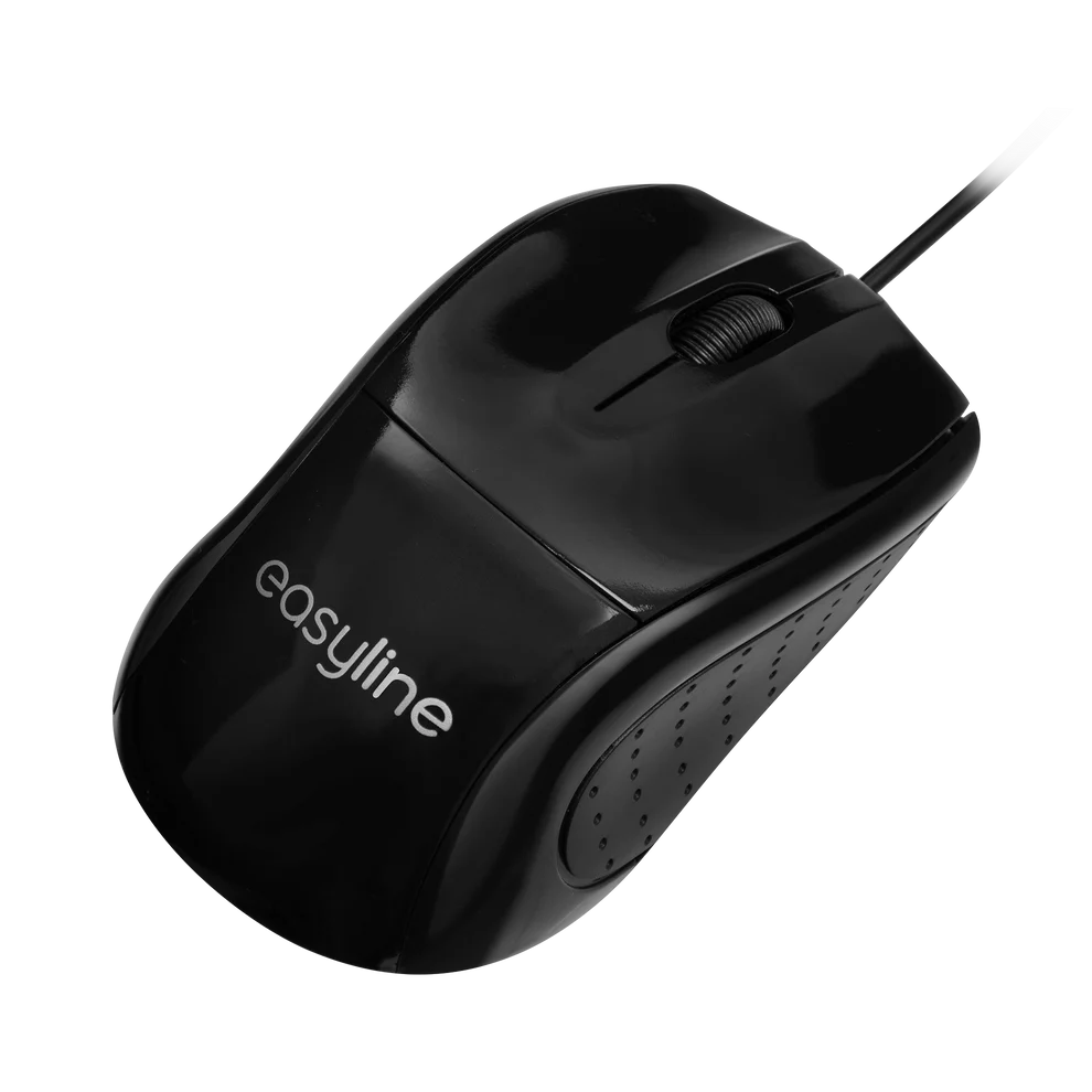 Mouse Alambrico Optico 1000 Dpi Conector Usb Win Xp/vista/7/8/10/11/mac Os X Easy Line By Perfect Choice - Negro