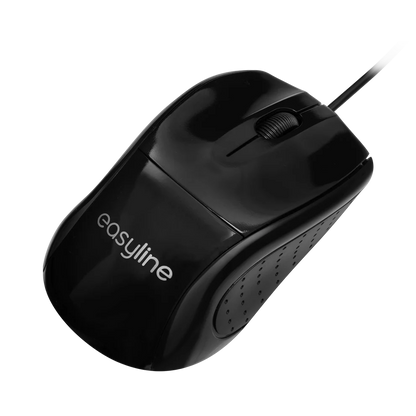 Mouse Alambrico Optico 1000 Dpi Conector Usb Win Xp/vista/7/8/10/11/mac Os X Easy Line By Perfect Choice - Negro