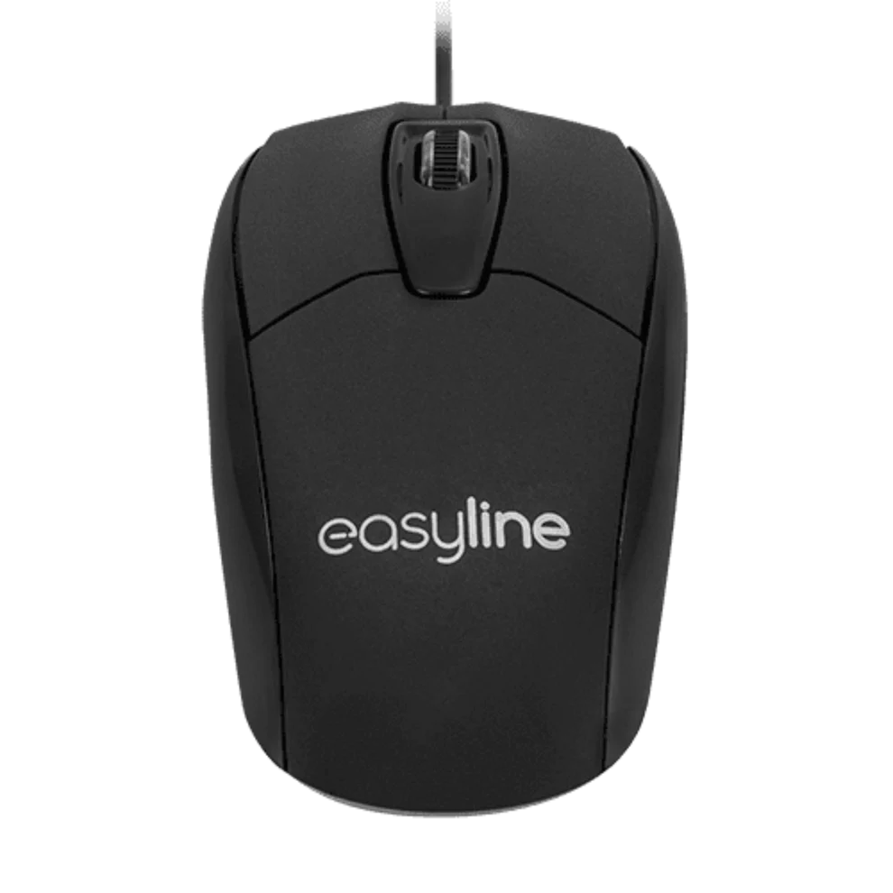 Mouse Alambrico Optico 1000 Dpi Conector Usb Easy Line By Perfect Choice - Negro