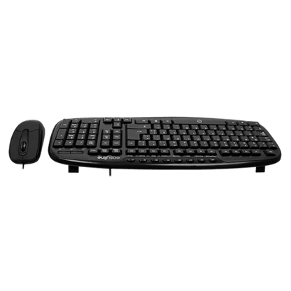 Kit Teclado Y Mouse Alambricos Conector Usb Ideal Para Usuarios Diestros Y Zurdos Easy Line By Perfect Choice Balance - Negro
