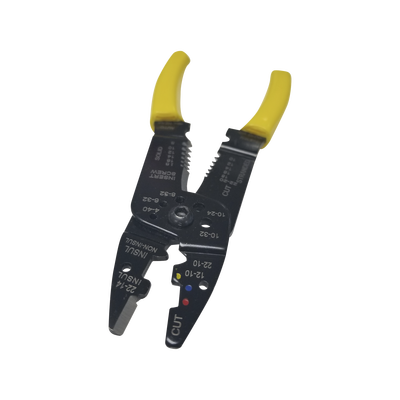 Pinza Cortacables / Pelacables 10 A 22 Awg Con Plegador De Conectores.
