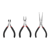Juego De 3 Mini Pinzas De Corte De 5". Incluye: Pinza De Punta Redonda, Diagonal Y Punta De Aguja.