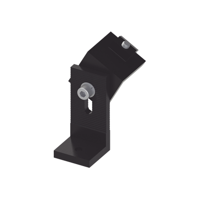 Soporte L Para Fijación De Riel 5 Y 8  En Techo De Concreto Anodizado Negro