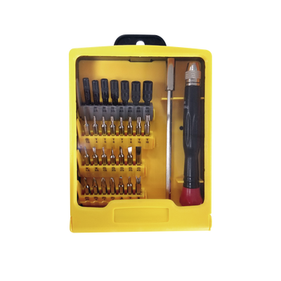 Juego De 31 Destornilladores De Precisión (puntas) Con Mango Y Extensor.