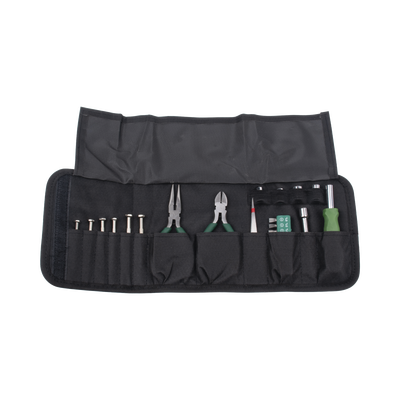 Juego De Herramientas En Estuche Portátil Con 25 Pzas.  (desarmadores Finos + Pinzas + Puntas + Maneral).