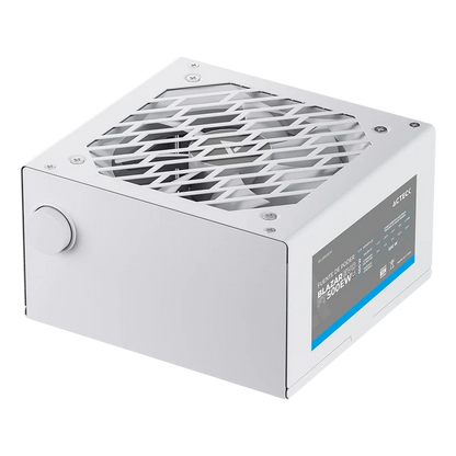 Fuente De Poder Acteck Blazar Evo Ft500ew / Atx / 500 W / No Modular / Ventilador 120 Mm / Switch De Voltaje / Blanco / Es-05001ew