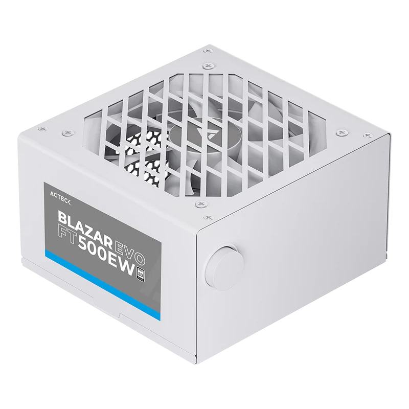 Fuente De Poder Acteck Blazar Evo Ft500ew / Atx / 500 W / No Modular / Ventilador 120 Mm / Switch De Voltaje / Blanco / Es-05001ew