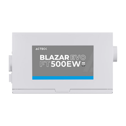 Fuente De Poder Acteck Blazar Evo Ft500ew / Atx / 500 W / No Modular / Ventilador 120 Mm / Switch De Voltaje / Blanco / Es-05001ew