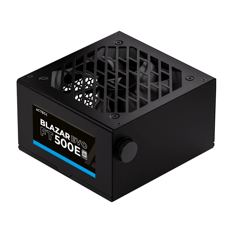 Fuente De Poder Acteck Blazar Evo Ft500e / Atx / 500 W / No Modular / Ventilador 120 Mm / Switch De Voltaje / Negro / Es-05001e