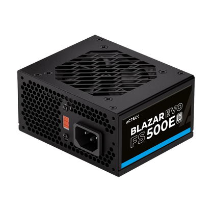 Fuente De Poder Acteck Blazar Evo Fs500e / Atx / Sfx / 500 W /slim / No Modular / Ventilador 80 Mm / Negro / Es-05002e