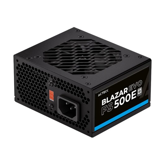 Fuente De Poder Acteck Blazar Evo Fs500e / Atx / Sfx / 500 W /slim / No Modular / Ventilador 80 Mm / Negro / Es-05002e