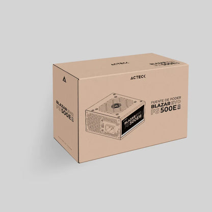 Fuente De Poder Acteck Blazar Evo Fs500e / Atx / Sfx / 500 W /slim / No Modular / Ventilador 80 Mm / Negro / Es-05002e