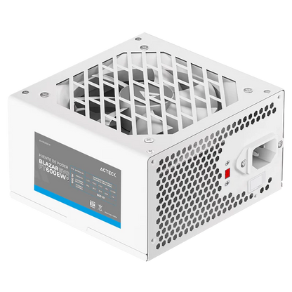 Fuente De Poder Acteck Blazar Evo Ft600ew/ Atx / 600 W / No Modular / Ventilador 120 Mm /  Blanco / Es-05003ew