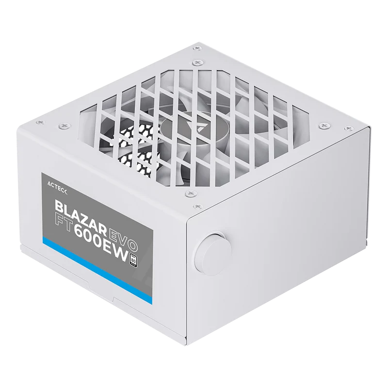 Fuente De Poder Acteck Blazar Evo Ft600ew/ Atx / 600 W / No Modular / Ventilador 120 Mm /  Blanco / Es-05003ew