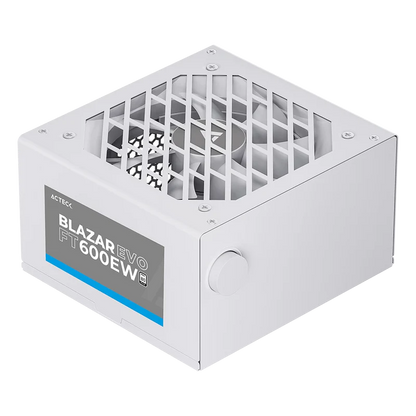 Fuente De Poder Acteck Blazar Evo Ft600ew/ Atx / 600 W / No Modular / Ventilador 120 Mm /  Blanco / Es-05003ew