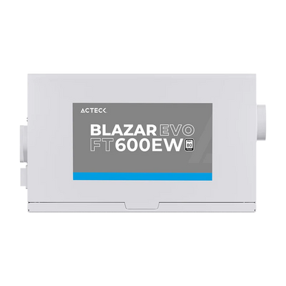 Fuente De Poder Acteck Blazar Evo Ft600ew/ Atx / 600 W / No Modular / Ventilador 120 Mm /  Blanco / Es-05003ew