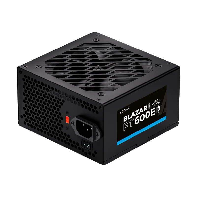 Fuente De Poder Acteck Blazar Evo Ft600e / Atx / 600 W / No Modular / Ventilador 120 Mm / Negro / Es-05003e