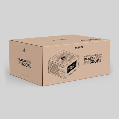 Fuente De Poder Acteck Blazar Evo Ft600e / Atx / 600 W / No Modular / Ventilador 120 Mm / Negro / Es-05003e