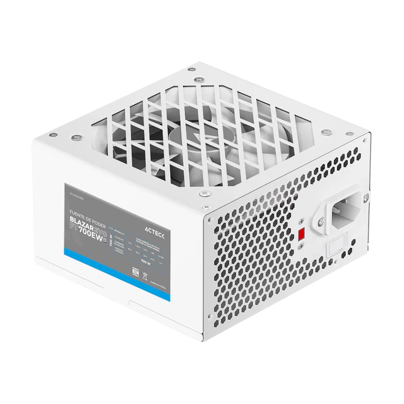 Fuente De Poder Acteck Blazar Evo Ft700ew / Atx / 700 W / No Modular / Ventilador 120 Mm / Blanco / Es-05004eb