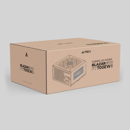 Fuente De Poder Acteck Blazar Evo Ft700ew / Atx / 700 W / No Modular / Ventilador 120 Mm / Blanco / Es-05004eb