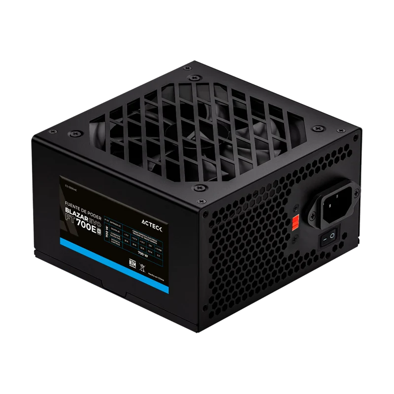 Fuente De Poder Acteck Blazar Evo Ft700e / Atx / 700 W / No Modular / Bajo Nivel De Ruido / 120 Mm / Negro / Es-05004e