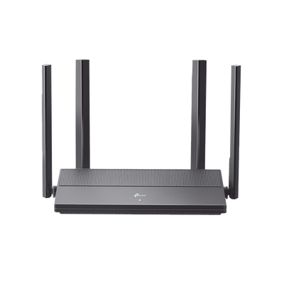 Router WiFi 6 AX 1500 Mbps / MU-MIMO 2X2 y OFDMA / 1 Puerto WAN 10/100/1000 Mbps / 3 Puertos LAN 10/100/1000 Mbps / 4 Antenas Beamforming / Seguridad WiFi WPA3