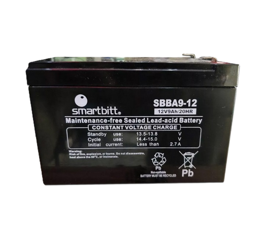 Bateria Smartbitt  Sbba12-9  12v/9ah Compatible Con Sbnb750, Sbnb900lcd, Sbnb1000, Sbnb1200, Sbnb2200proii Y Sbnb3200proii