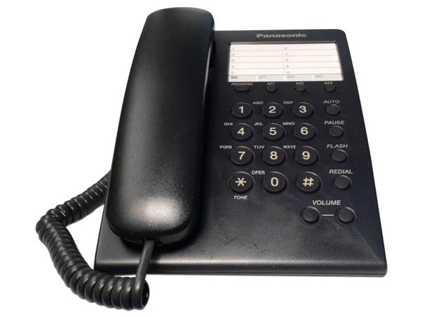 Telefono Panasonic Kx-ts550meb Alambrico Basico Unilinea Con Marcador Rapido De 10 Numeros Control De Volumen De 4 Niveles Negro