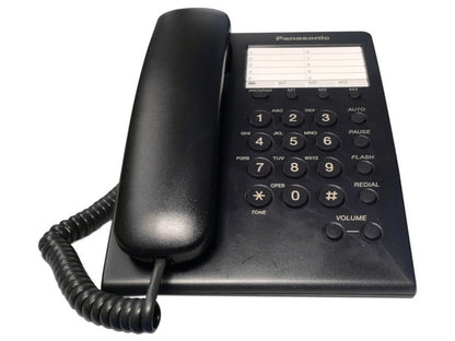 Telefono Panasonic Kx-ts550meb Alambrico Basico Unilinea Con Marcador Rapido De 10 Numeros Control De Volumen De 4 Niveles Negro