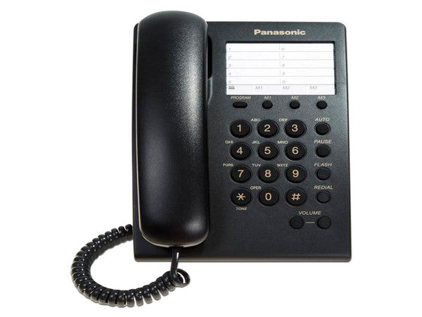Telefono Panasonic Kx-ts550meb Alambrico Basico Unilinea Con Marcador Rapido De 10 Numeros Control De Volumen De 4 Niveles Negro