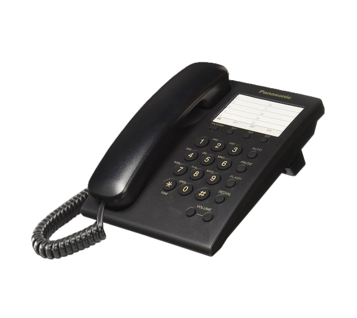 Telefono Panasonic Kx-ts550meb Alambrico Basico Unilinea Con Marcador Rapido De 10 Numeros Control De Volumen De 4 Niveles Negro