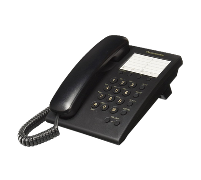Telefono Panasonic Kx-ts550meb Alambrico Basico Unilinea Con Marcador Rapido De 10 Numeros Control De Volumen De 4 Niveles Negro