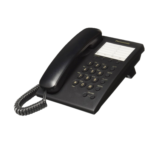 Telefono Panasonic Kx-ts550meb Alambrico Basico Unilinea Con Marcador Rapido De 10 Numeros Control De Volumen De 4 Niveles Negro