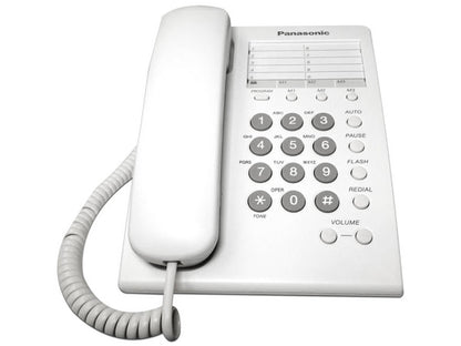 Telefono Panasonic Kx-ts550mew Alambrico Basico Unilinea Con Marcador Rapido De 10 Numeros Control De Volumen De 4 Niveles Blanco