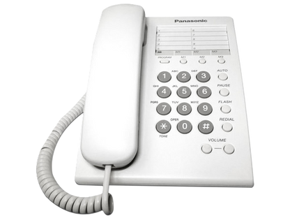 Telefono Panasonic Kx-ts550mew Alambrico Basico Unilinea Con Marcador Rapido De 10 Numeros Control De Volumen De 4 Niveles Blanco