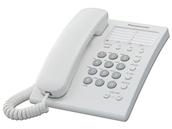 Telefono Panasonic Kx-ts550mew Alambrico Basico Unilinea Con Marcador Rapido De 10 Numeros Control De Volumen De 4 Niveles Blanco