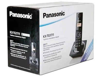 Telefono Panasonic Kx-tg1711meb Inalambrico Pantalla Lcd 1.4 En Color Ambar 50 Numeros Identificador De Llamadas 50 Numeros En Directorio Localizador De Auricular Negro