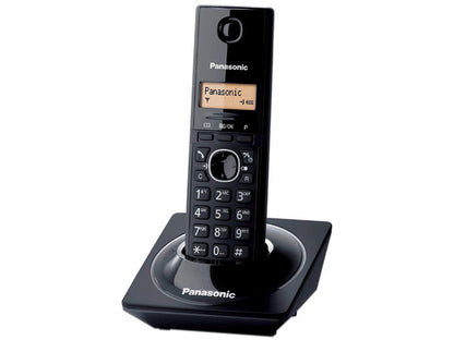 Telefono Panasonic Kx-tg1711meb Inalambrico Pantalla Lcd 1.4 En Color Ambar 50 Numeros Identificador De Llamadas 50 Numeros En Directorio Localizador De Auricular Negro